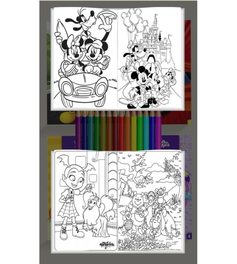 Pack de 4 Livres Educatif de Coloriage pour les filles et les garçons + Crayon de Couleur Gratuit